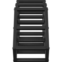 vidaXL Wijnrek Zwart Eiken 63 x 16,5 x 25 cm Gepoedercoat staal