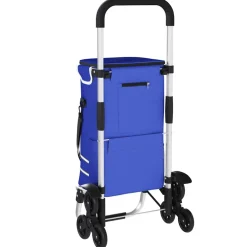 vidaXL Winkel trolley 1 Blauw 47 x 39 x 100,5 cm Oxford stof