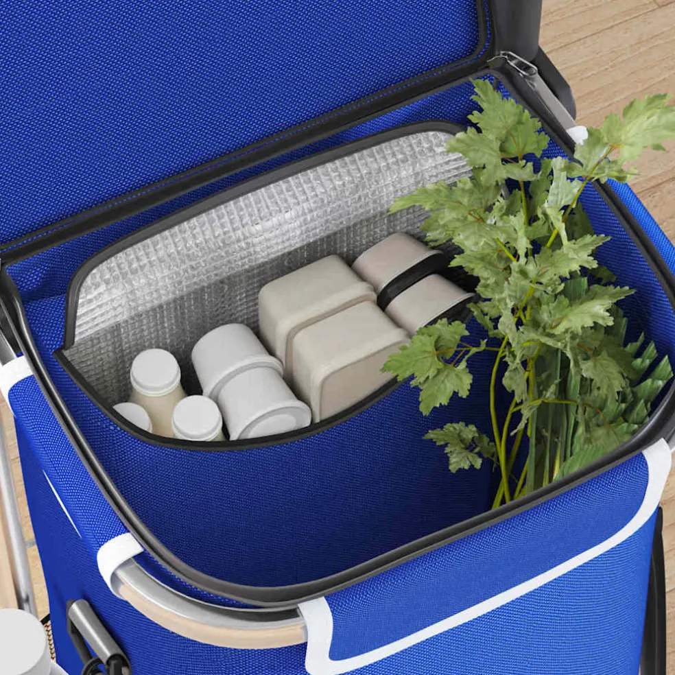 vidaXL Winkel trolley 1 Blauw 47 x 39 x 100,5 cm Oxford stof