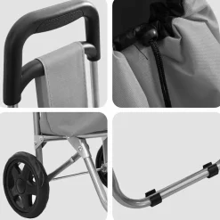 vidaXL Winkel trolley Grijs 35 x 28 x 92 cm Oxford stof