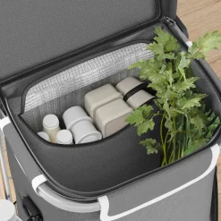 vidaXL Winkel trolley 1 Grijs 47 x 39 x 100,5 cm Oxford stof
