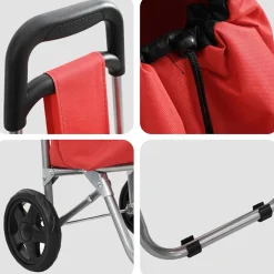 vidaXL Winkel trolley Rood 35 x 28 x 92 cm Oxford stof