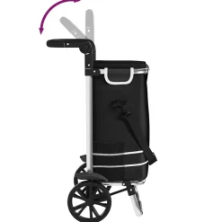 vidaXL Winkel trolley Zwart 36,5 x 46,5 x 100,5 cm Oxford stof