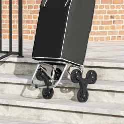 vidaXL Winkel trolley Zwart 39,5 x 33 x 93 cm Oxford stof