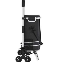 vidaXL Winkel trolley 1 Zwart 47 x 39 x 100,5 cm Oxford stof