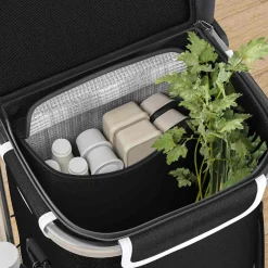 vidaXL Winkel trolley 1 Zwart 47 x 39 x 100,5 cm Oxford stof