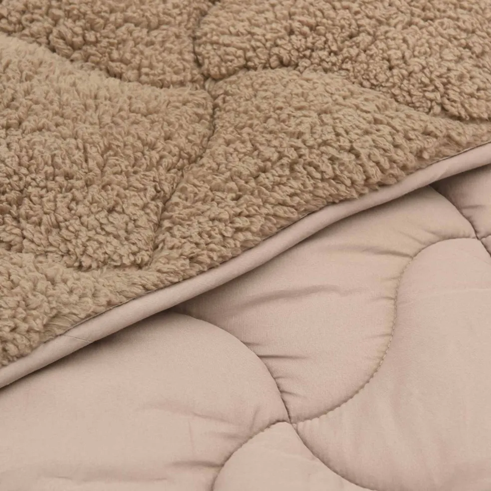vidaXL Winter Dekbed 135 x 200 cm Winter Taupe Ademend