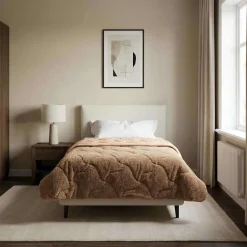 vidaXL Winter Dekbed 135 x 200 cm Winter Taupe Ademend