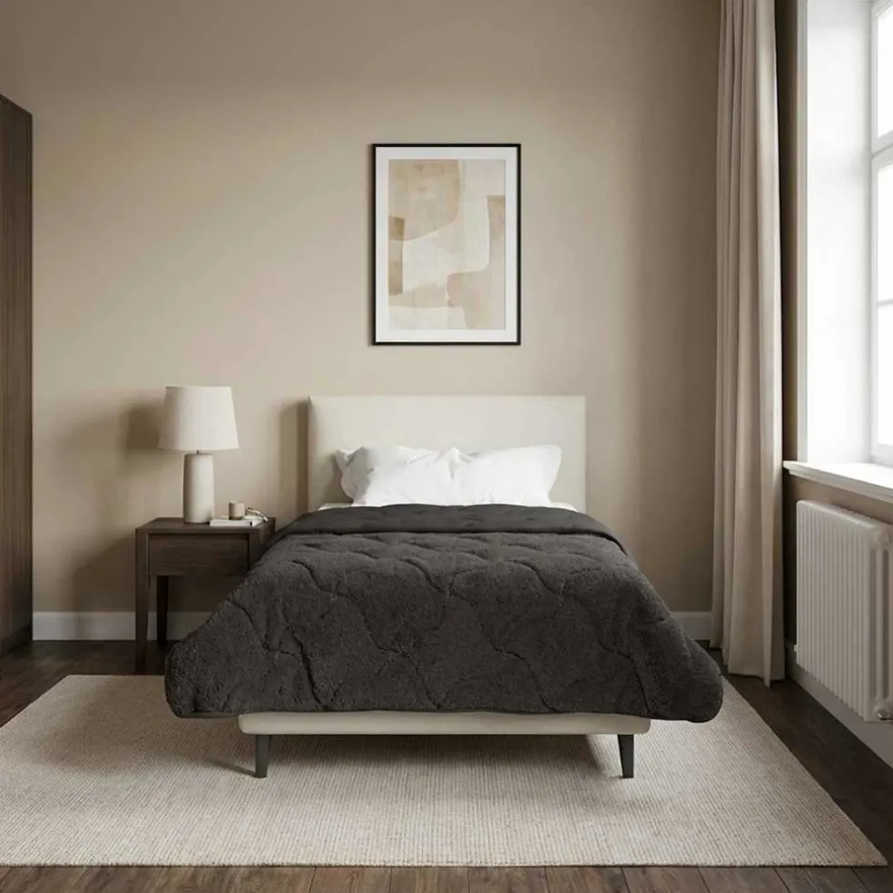 vidaXL Winter Dekbed 135 x 200 cm Winter Antraciet Ademend