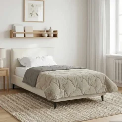 vidaXL Winter Dekbed 135 x 200 cm Winter Lichtgrijs Ademend