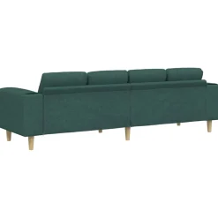 vidaXL Woonkamer Bank Donkergroen 250 x 77 x 76 cm Polyester