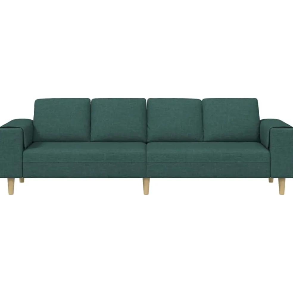vidaXL Woonkamer Bank Donkergroen 250 x 77 x 76 cm Polyester