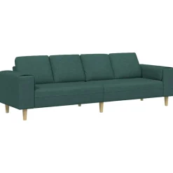 vidaXL Woonkamer Bank Donkergroen 250 x 77 x 76 cm Polyester