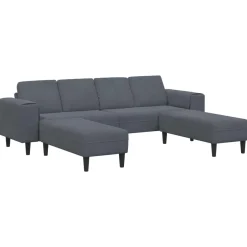 vidaXL Woonkamer Bank 3 st Donkergrijs