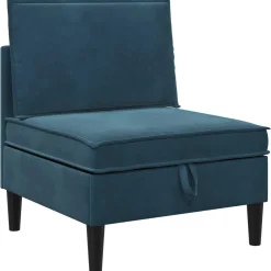 vidaXL Woonkamer Meubelset 4 st Blauw Fluweel