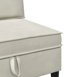 vidaXL Woonkamer Meubelset 4 st Crèmekleurig Fluweel
