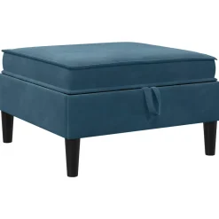 vidaXL Woonkamer Meubelset 6 st Blauw Fluweel