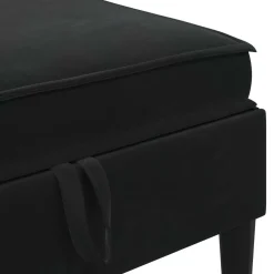 vidaXL Woonkamer Meubelset 6 st Zwart Fluweel