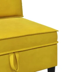 vidaXL Woonkamer Meubelset 3 st Geel Fluweel