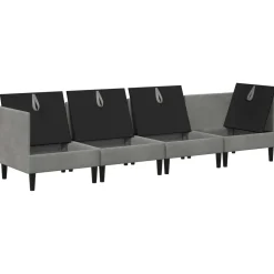 vidaXL Woonkamer Meubelset 6 st Roze Fluweel