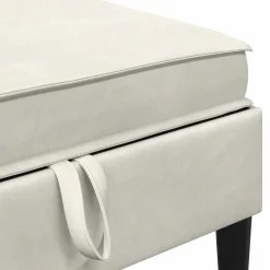 vidaXL Woonkamer Meubelset 6 st Crèmekleurig Fluweel