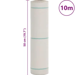 vidaXL Worteldoek 0,5x10 m polypropeen wit