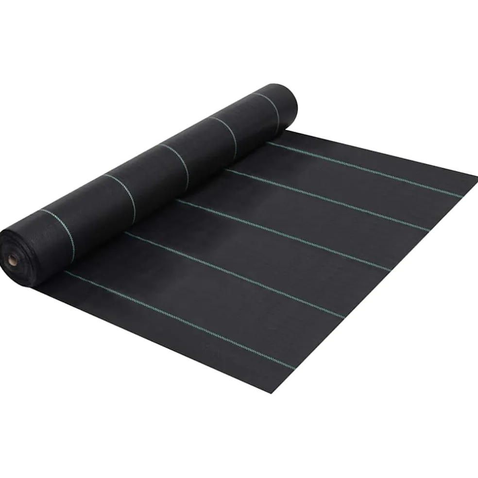 vidaXL Worteldoek 1x10 m PP zwart
