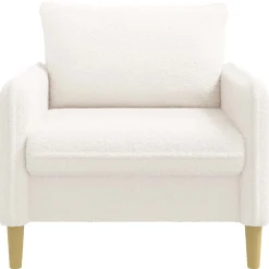 vidaXL XL fauteuil Wit Bouclé
