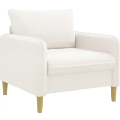 vidaXL XL fauteuil Wit Bouclé