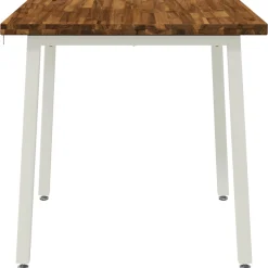 vidaXL 60 x 55 x 75 cm Massief Acaciahout Natuurlijk en Wit