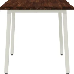 vidaXL 60 x 55 x 75 cm Massief Acaciahout Donkerbruin en Wit