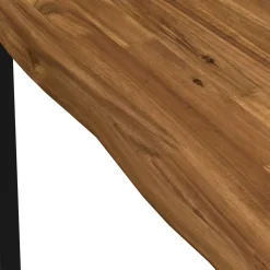vidaXL 60 x 55 x 75 cm Massief Acaciahout Naturel en Zwart Rechthoekig