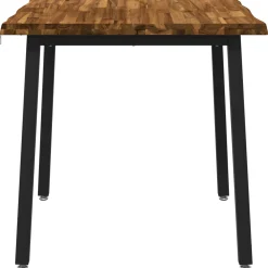 vidaXL 60 x 55 x 75 cm Massief Acaciahout Naturel en Zwart Rechthoekig