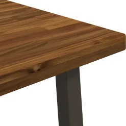 vidaXL 60 x 55 x 75 cm Massief Acaciahout Natuurlijk en Koffie