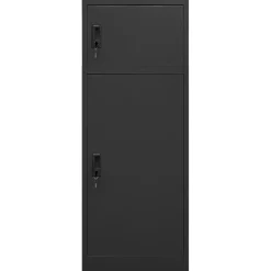 vidaXL Zadelkast 53x53x140 cm staal antracietkleurig