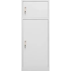 vidaXL Zadelkast 53x53x140 cm staal lichtgrijs