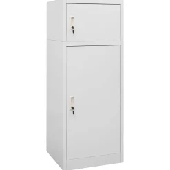 vidaXL Zadelkast 53x53x140 cm staal lichtgrijs