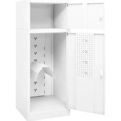vidaXL Zadelkast 53x53x140 cm staal wit