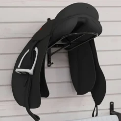 vidaXL Zadelrek wandgemonteerd ijzer zwart