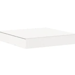 vidaXL Zandbak met deksel 111x111x19,5 cm massief grenenhout wit