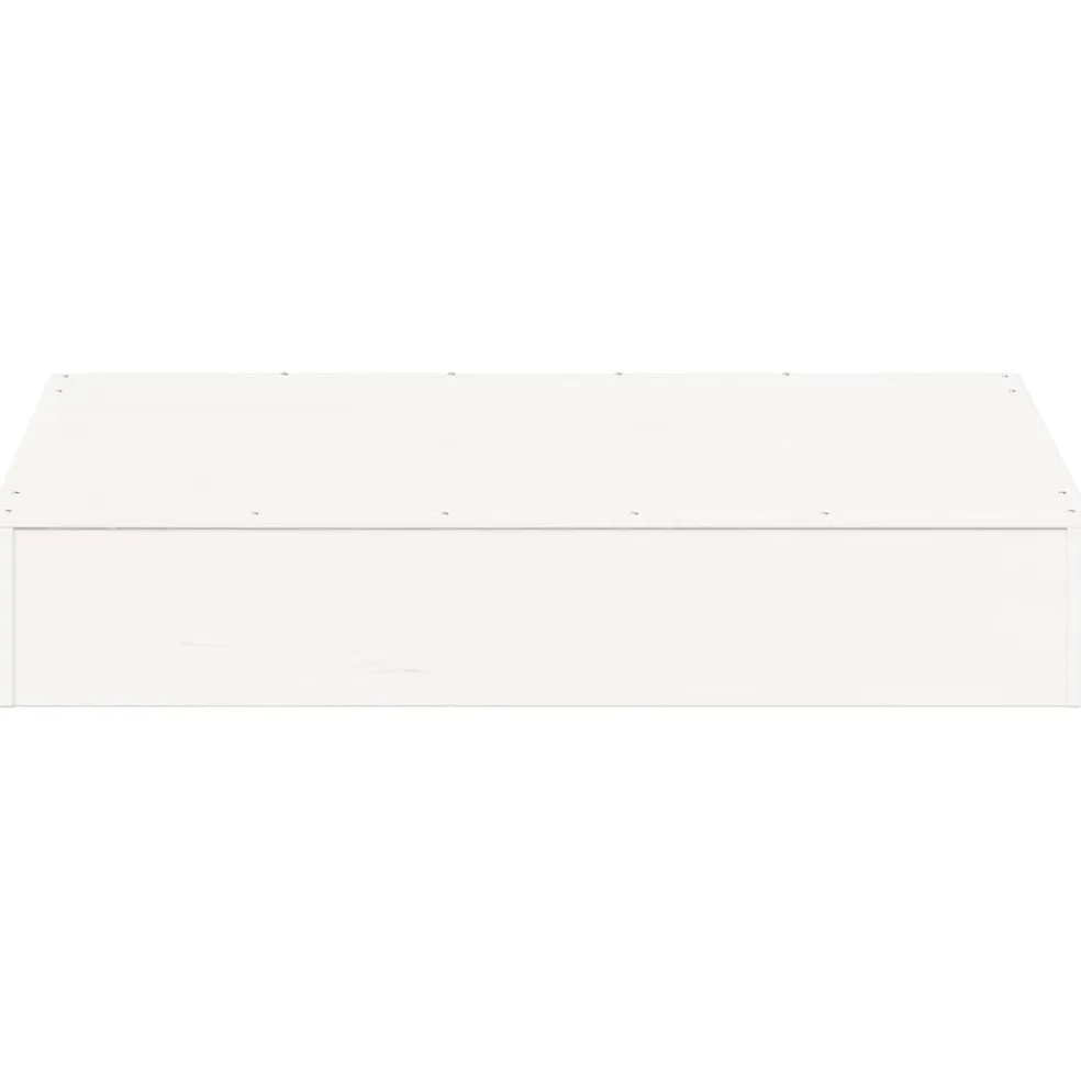 vidaXL Zandbak met deksel 111x111x19,5 cm massief grenenhout wit