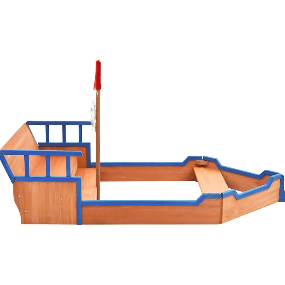 vidaXL Zandbak piratenschip 190x94,5x101 cm vurenhout