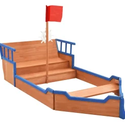 vidaXL Zandbak piratenschip 190x94,5x101 cm vurenhout