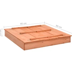 vidaXL Zandbak 95x90x15 cm vurenhout
