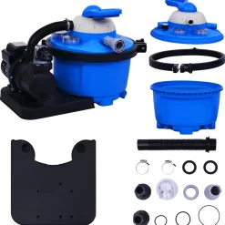 vidaXL Zandfilterpomp met timer 450 W 25 L