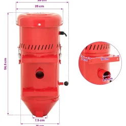 vidaXL Zandstraalstofzuiger 2 gallon Koudgewalst staal Rood