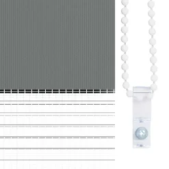 vidaXL Zebra rolgordijn 40x100 cm stofbreedte 35,9 cm donkergrijs