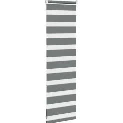 vidaXL Zebra rolgordijn 40x100 cm stofbreedte 35,9 cm donkergrijs