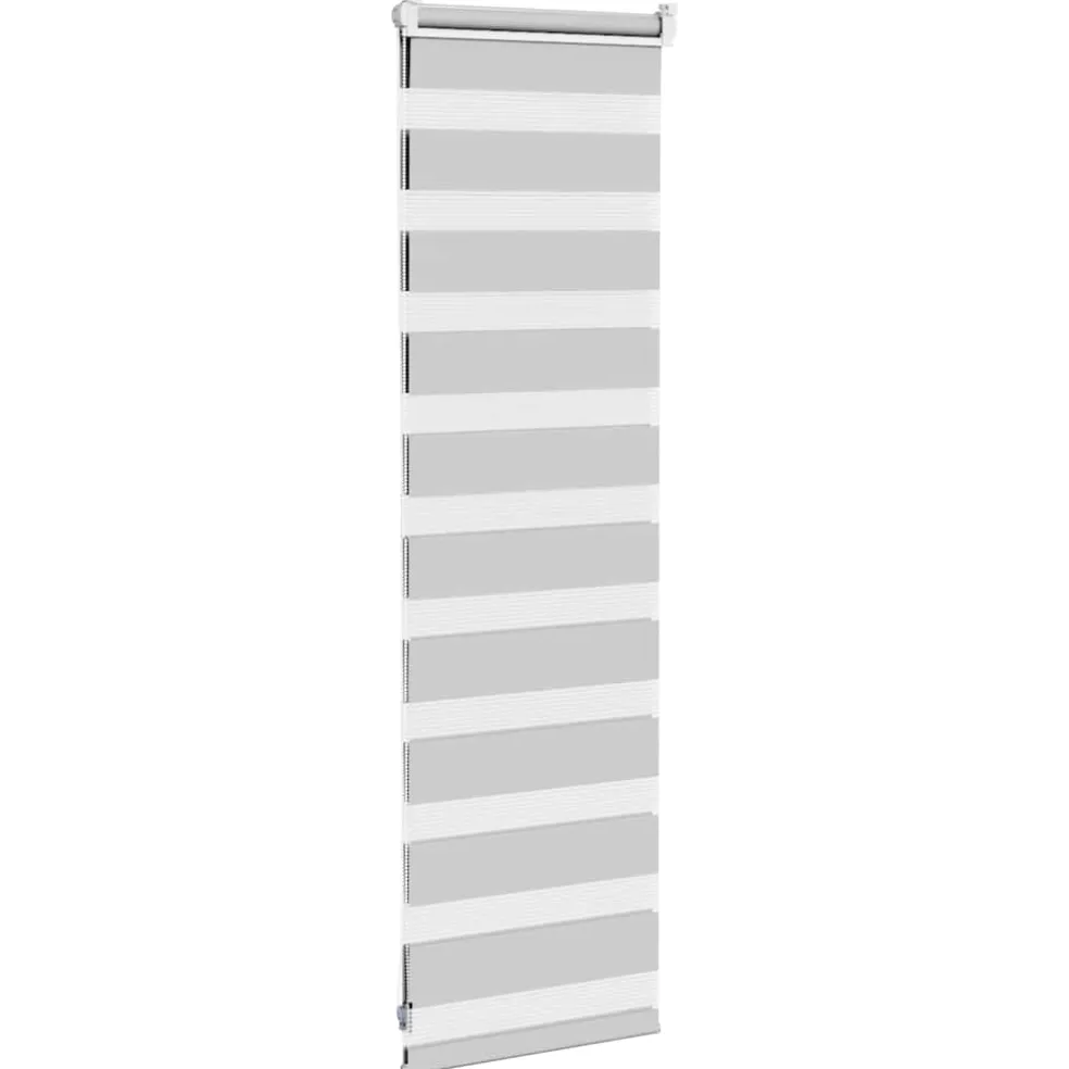vidaXL Zebra rolgordijn 40x100 cm stofbreedte 35,9 cm lichtgrijs