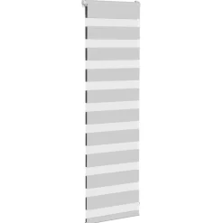 vidaXL Zebra rolgordijn 40x100 cm stofbreedte 35,9 cm lichtgrijs